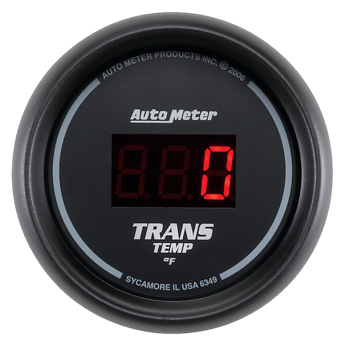 AutoMeter 6349 - GAUGE, TRANS TEMP, 2 1/16", 340?F, DIGITAL, BLACK DIAL W/ RED LED 3