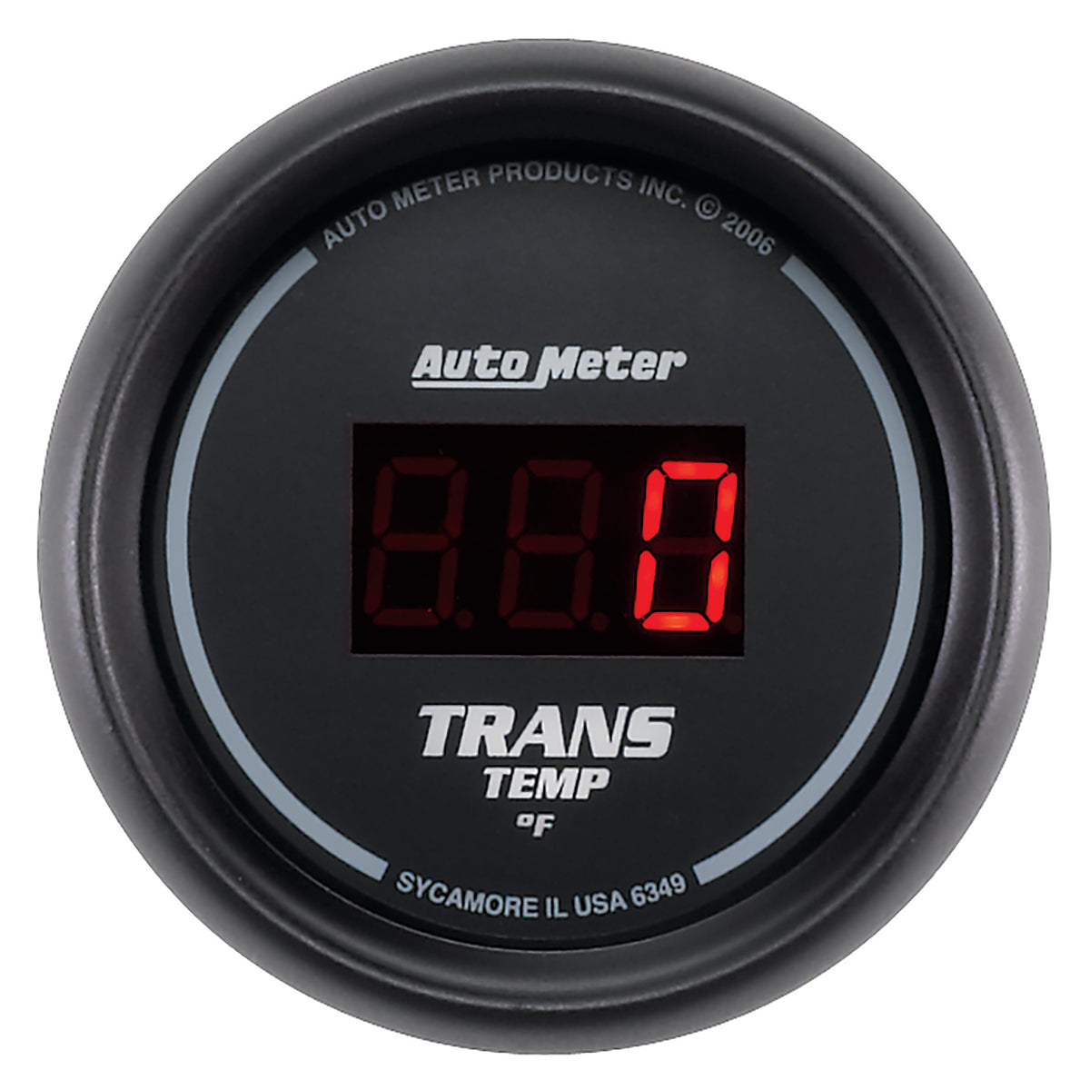 AutoMeter 6349 - GAUGE, TRANS TEMP, 2 1/16", 340?F, DIGITAL, BLACK DIAL W/ RED LED 3