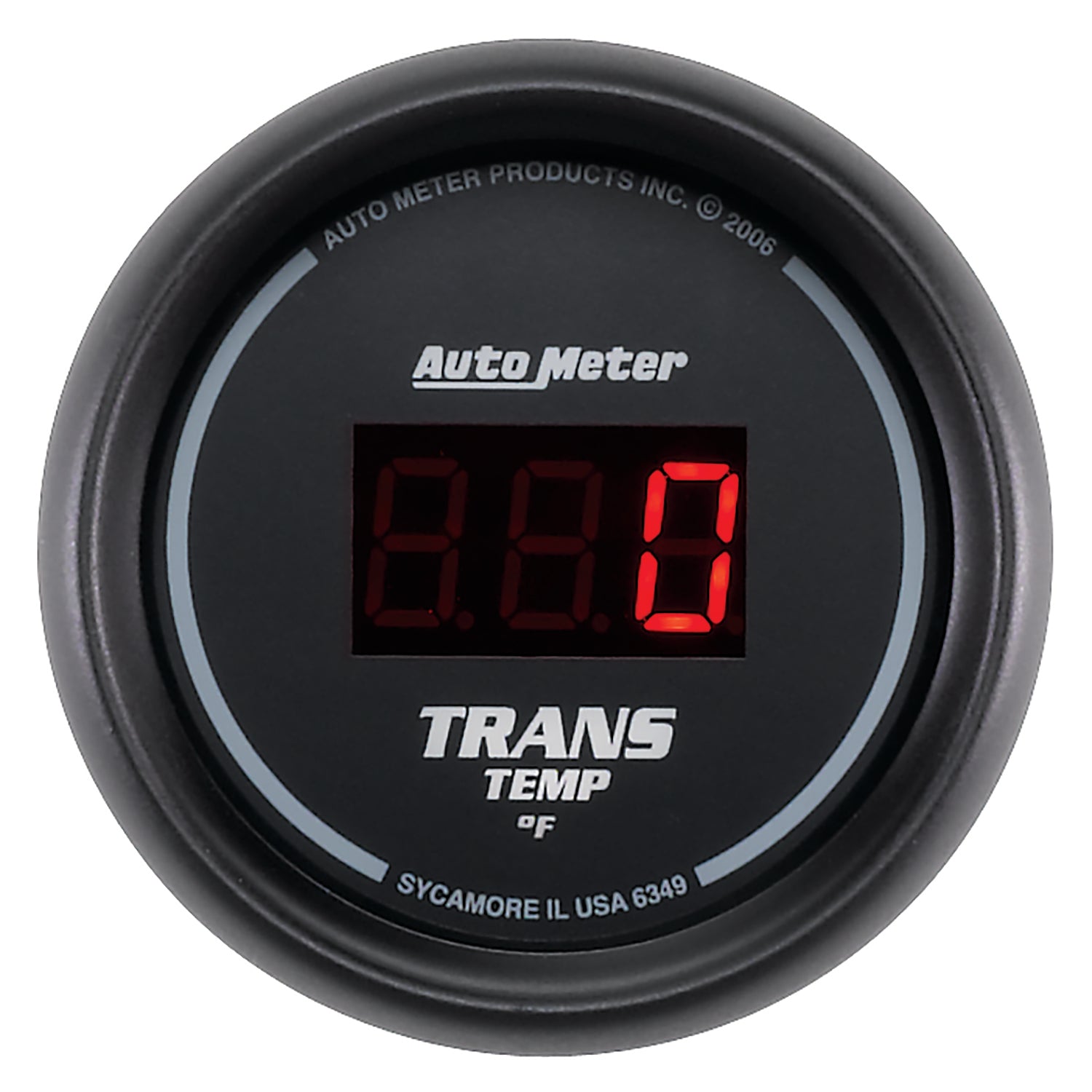 AutoMeter 6349 - GAUGE, TRANS TEMP, 2 1/16", 340?F, DIGITAL, BLACK DIAL W/ RED LED 3