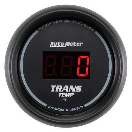 AutoMeter 6349 - GAUGE, TRANS TEMP, 2 1/16", 340?F, DIGITAL, BLACK DIAL W/ RED LED 3