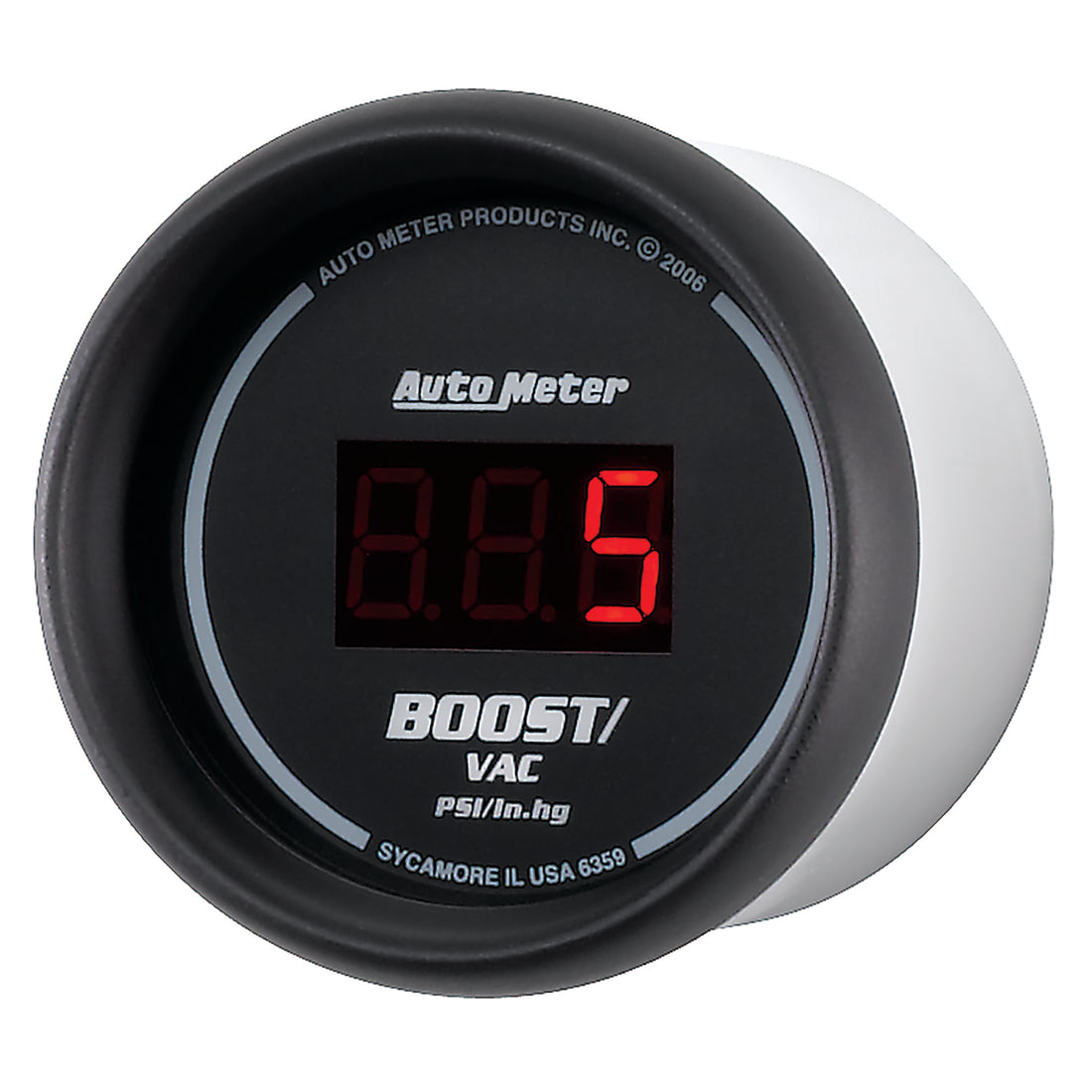 AutoMeter 6359 - GAUGE, VAC/BOOST, 2 1/16", 30INHG-30PSI, DIGITAL, BLACK DIAL W/ RED LED 4