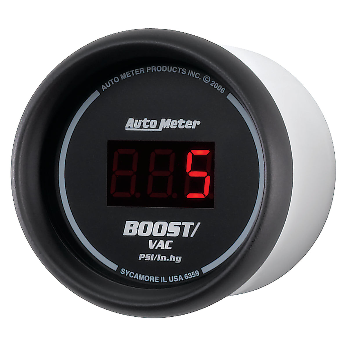 AutoMeter 6359 - GAUGE, VAC/BOOST, 2 1/16", 30INHG-30PSI, DIGITAL, BLACK DIAL W/ RED LED 4