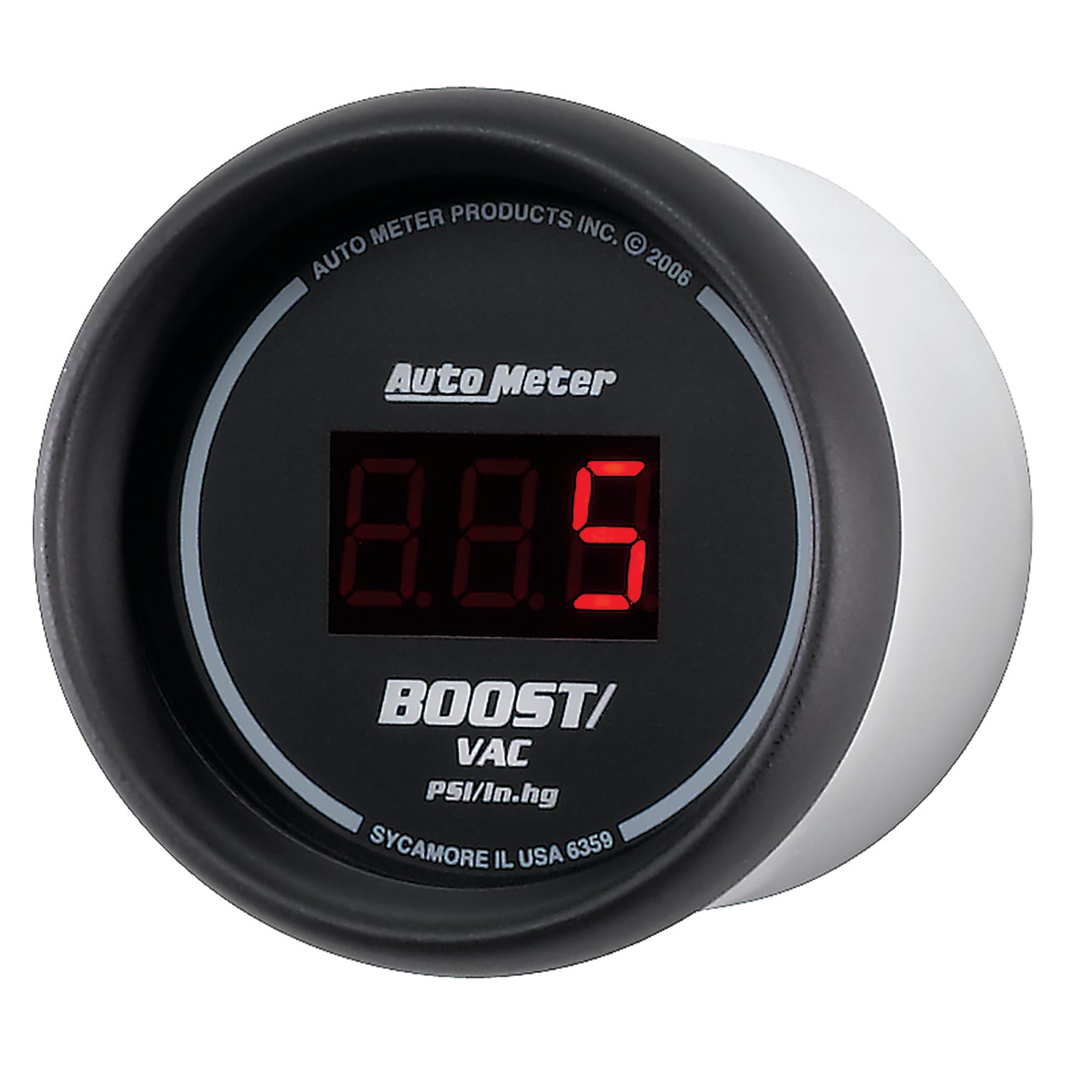 AutoMeter 6359 - GAUGE, VAC/BOOST, 2 1/16", 30INHG-30PSI, DIGITAL, BLACK DIAL W/ RED LED 4