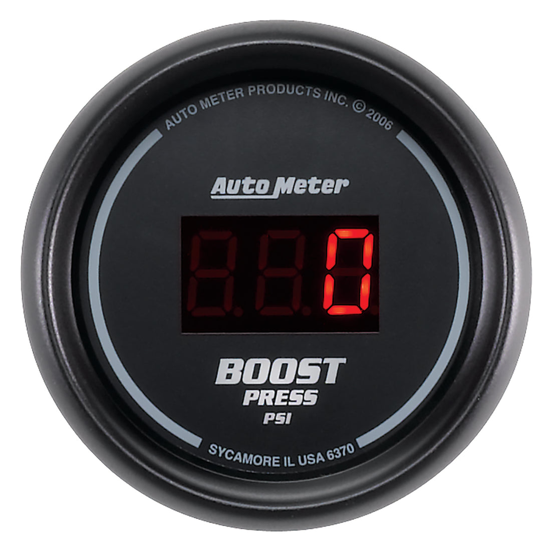 AutoMeter 6370 - GAUGE, BOOST, 2 1/16", 60PSI, DIGITAL, BLACK DIAL W/ RED LED 3