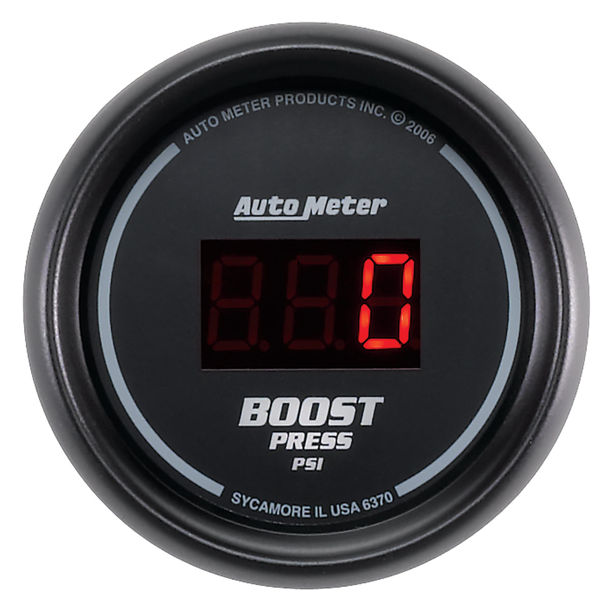 AutoMeter 6370 - GAUGE, BOOST, 2 1/16", 60PSI, DIGITAL, BLACK DIAL W/ RED LED 3
