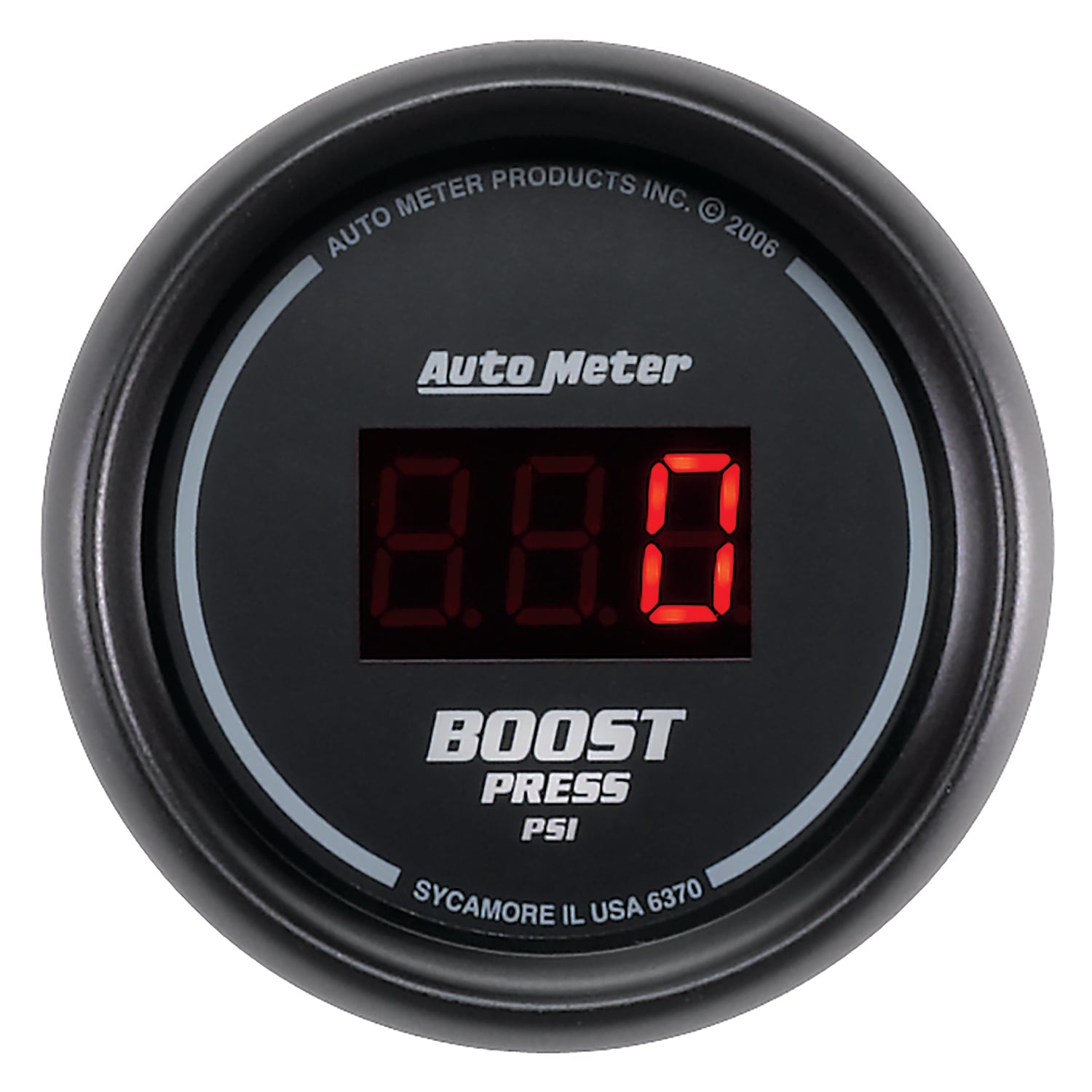 AutoMeter 6370 - GAUGE, BOOST, 2 1/16", 60PSI, DIGITAL, BLACK DIAL W/ RED LED 3