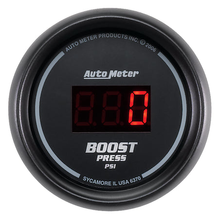 AutoMeter 6370 - GAUGE, BOOST, 2 1/16", 60PSI, DIGITAL, BLACK DIAL W/ RED LED 3