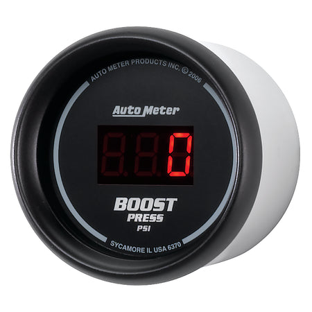 AutoMeter 6370 - GAUGE, BOOST, 2 1/16", 60PSI, DIGITAL, BLACK DIAL W/ RED LED 4