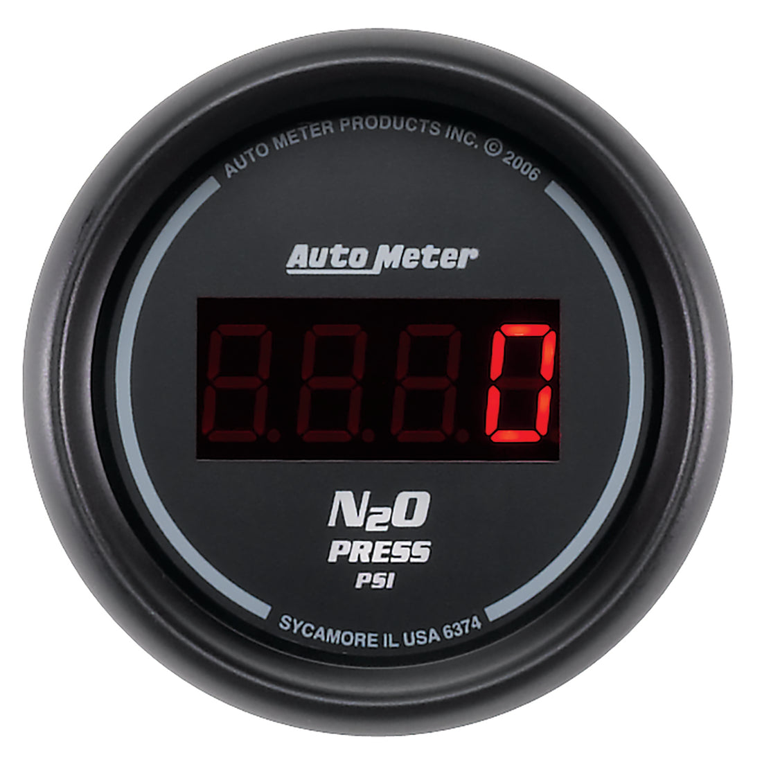 AutoMeter 6374 - GAUGE, NITROUS PRESSURE, 2 1/16", 1600PSI, DIGITAL, BLACK DIAL W/ RED LED 3