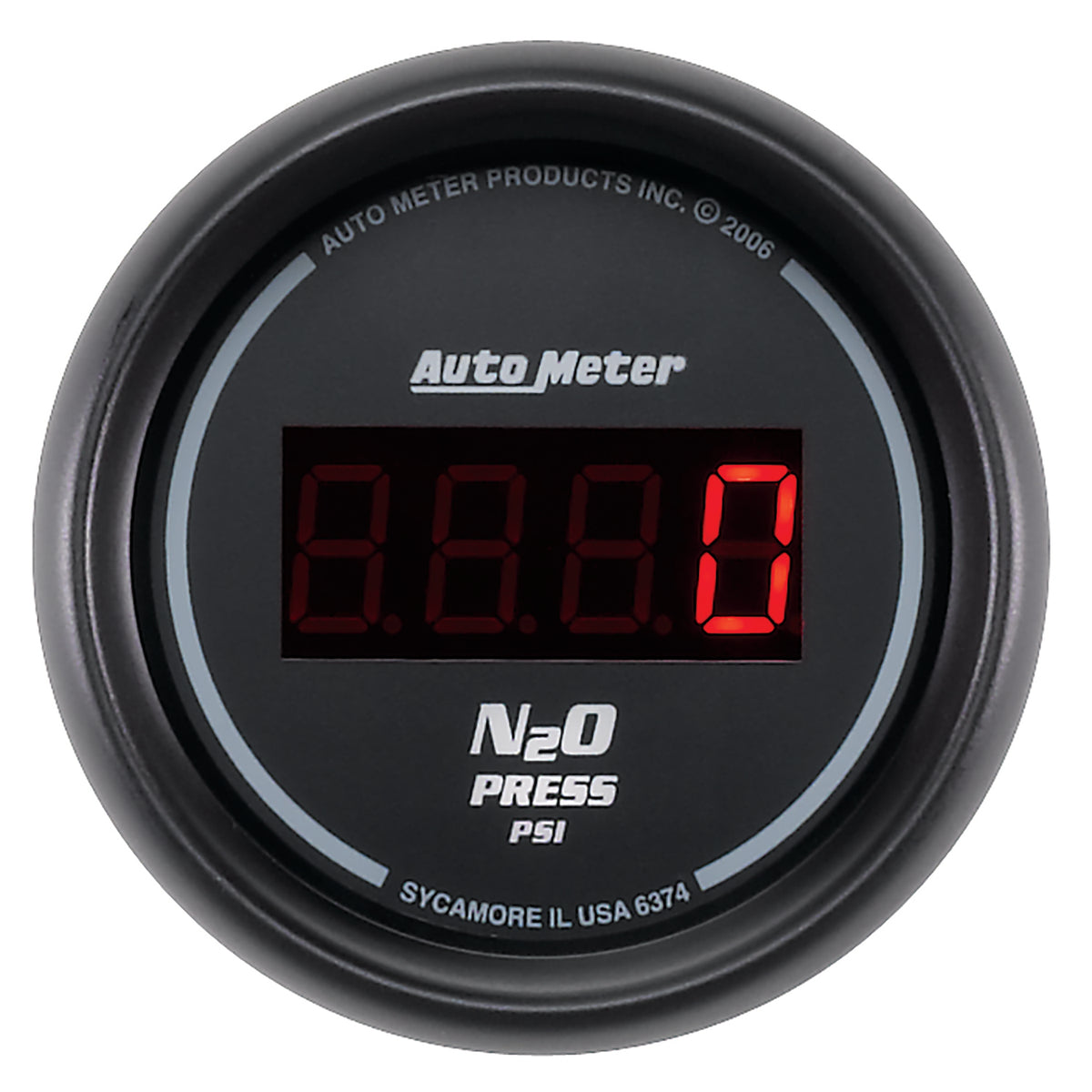 AutoMeter 6374 - GAUGE, NITROUS PRESSURE, 2 1/16", 1600PSI, DIGITAL, BLACK DIAL W/ RED LED 3