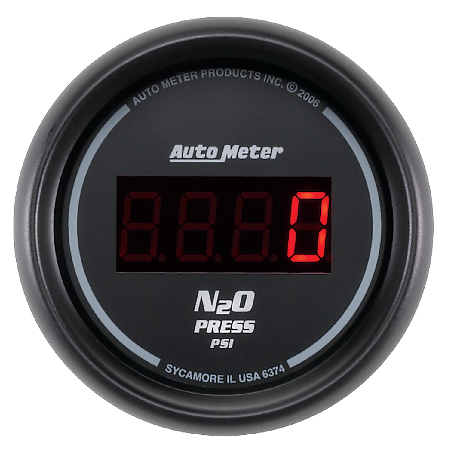 AutoMeter 6374 - GAUGE, NITROUS PRESSURE, 2 1/16", 1600PSI, DIGITAL, BLACK DIAL W/ RED LED 3