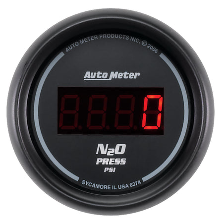 AutoMeter 6374 - GAUGE, NITROUS PRESSURE, 2 1/16", 1600PSI, DIGITAL, BLACK DIAL W/ RED LED 3