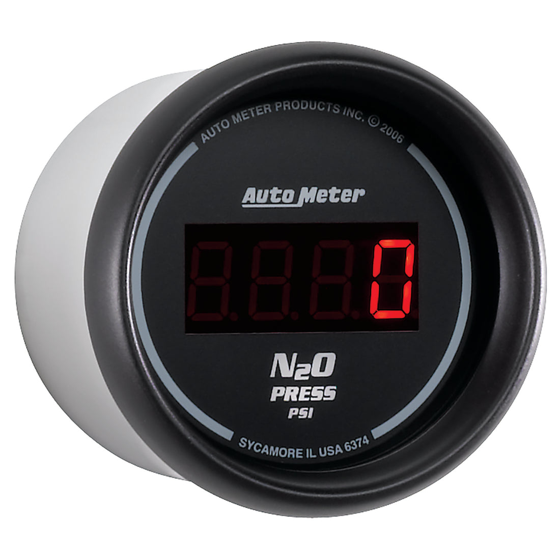 AutoMeter 6374 - GAUGE, NITROUS PRESSURE, 2 1/16", 1600PSI, DIGITAL, BLACK DIAL W/ RED LED 5
