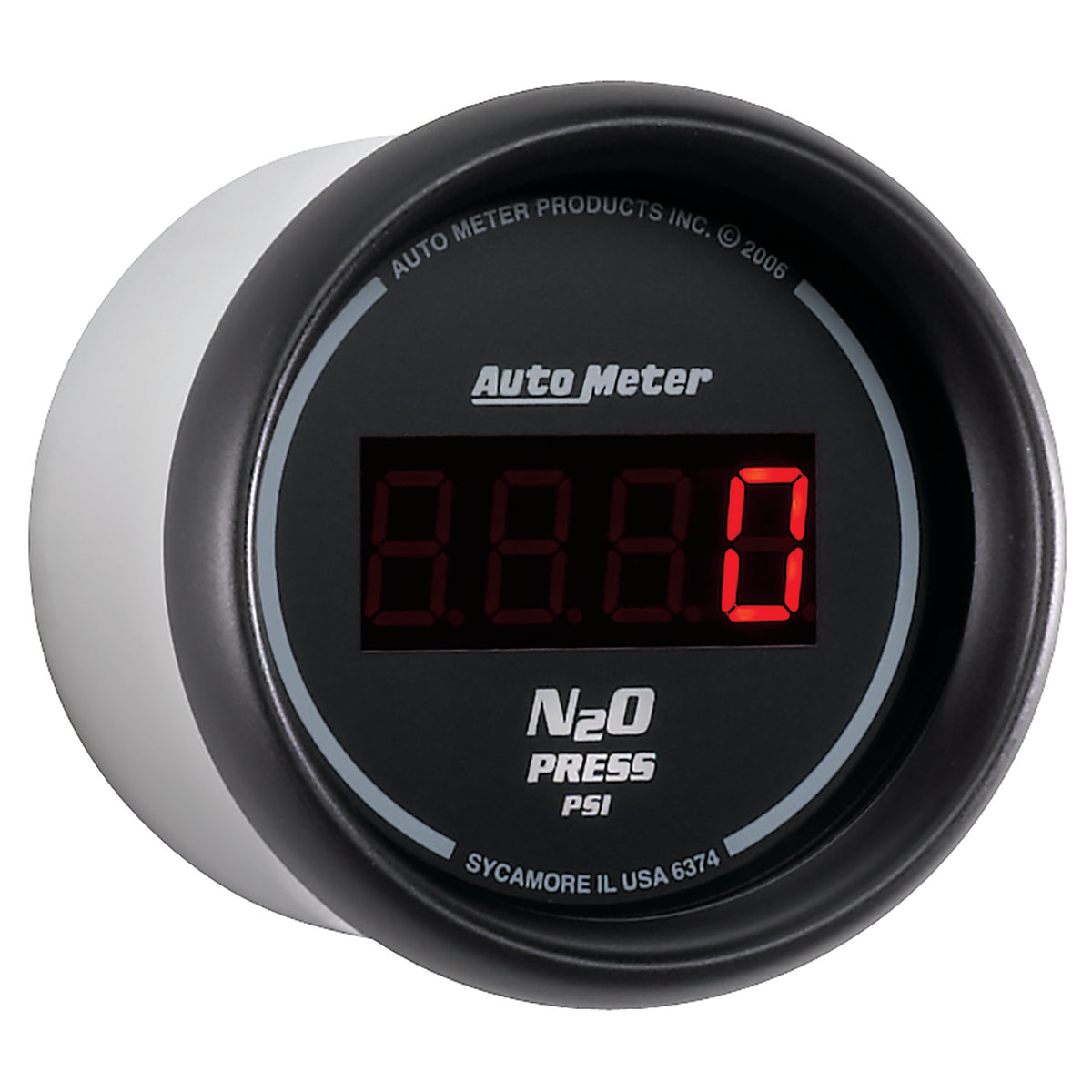 AutoMeter 6374 - GAUGE, NITROUS PRESSURE, 2 1/16", 1600PSI, DIGITAL, BLACK DIAL W/ RED LED 5