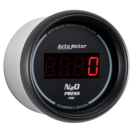 AutoMeter 6374 - GAUGE, NITROUS PRESSURE, 2 1/16", 1600PSI, DIGITAL, BLACK DIAL W/ RED LED 5