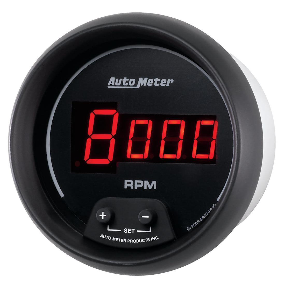 AutoMeter 6397 - GAUGE, TACH, 3 3/8", 10K RPM, IN-DASH, DIGITAL, BLACK DIAL W/ RED LED 1
