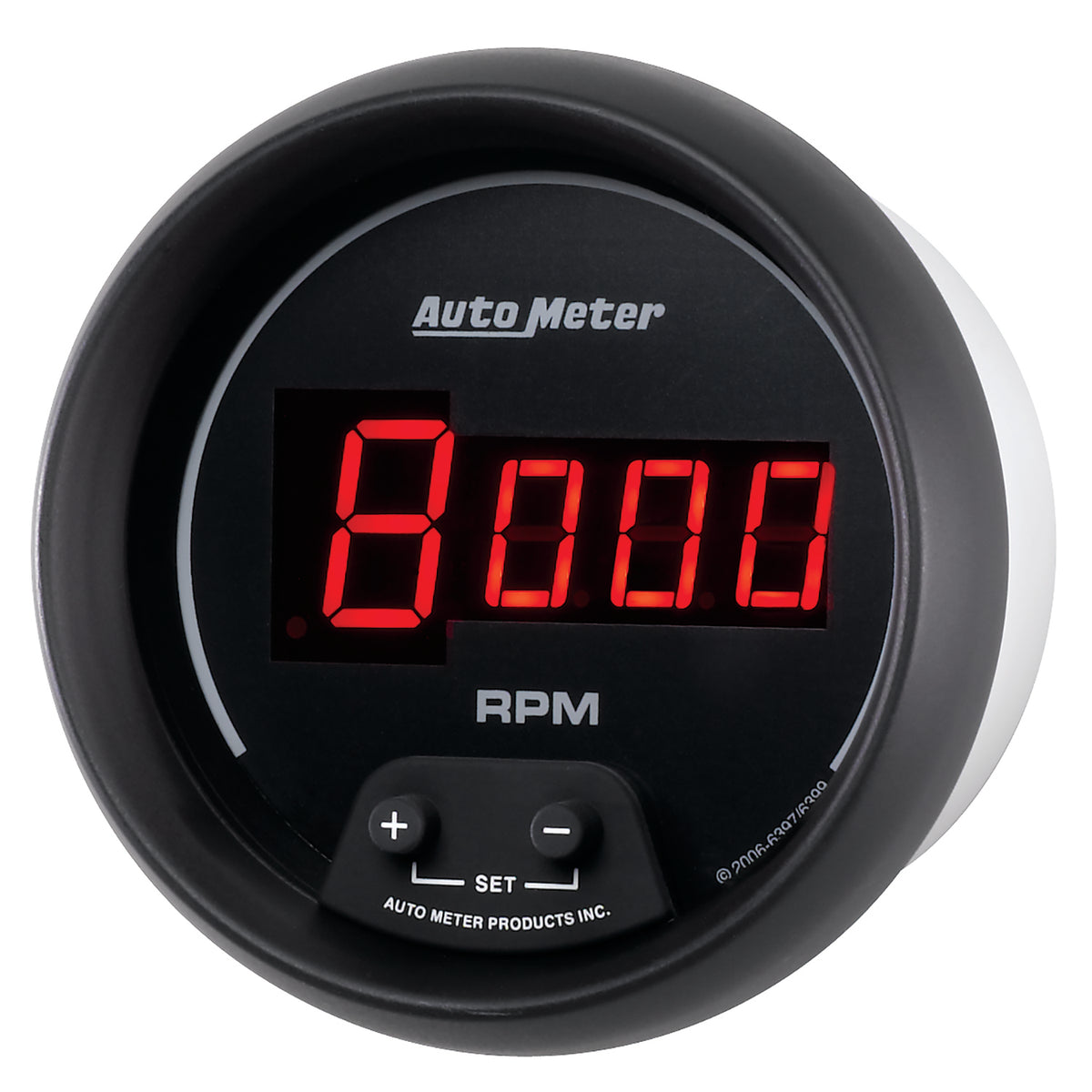 AutoMeter 6397 - GAUGE, TACH, 3 3/8", 10K RPM, IN-DASH, DIGITAL, BLACK DIAL W/ RED LED 1