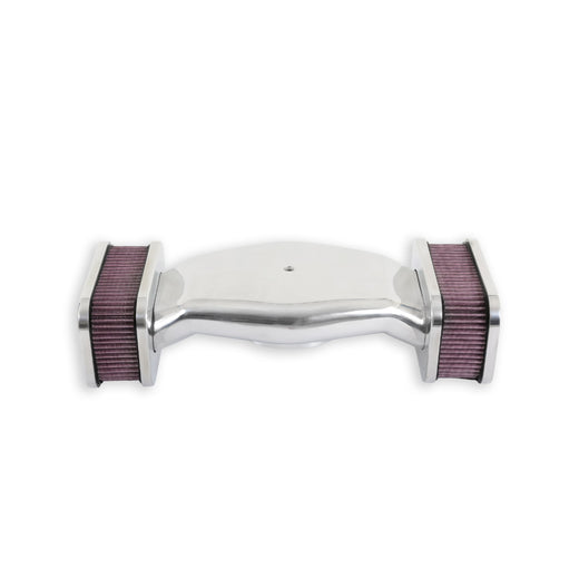 Holley 64280 Powercharger Air Cleaner Hi Tek Air Cleaner Assembly, Low Profile, Highly Polished, (7.8 x18.3x3)