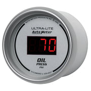 AutoMeter 6527 - GAUGE, OIL PRESSURE, 2 1/16", 100PSI, DIGITAL, SILVER DIAL W/ RED LED 4