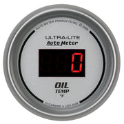 AutoMeter 6548 - GAUGE, OIL TEMP, 2 1/16", 340?F, DIGITAL, SILVER DIAL W/ RED LED 3
