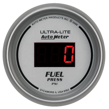 AutoMeter 6563 - GAUGE, FUEL PRESSURE, 2 1/16", 100PSI, DIGITAL, SILVER DIAL W/ RED LED 3