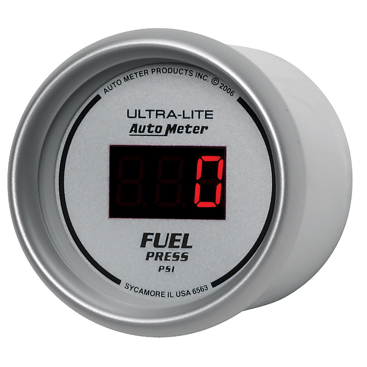 AutoMeter 6563 - GAUGE, FUEL PRESSURE, 2 1/16", 100PSI, DIGITAL, SILVER DIAL W/ RED LED 4