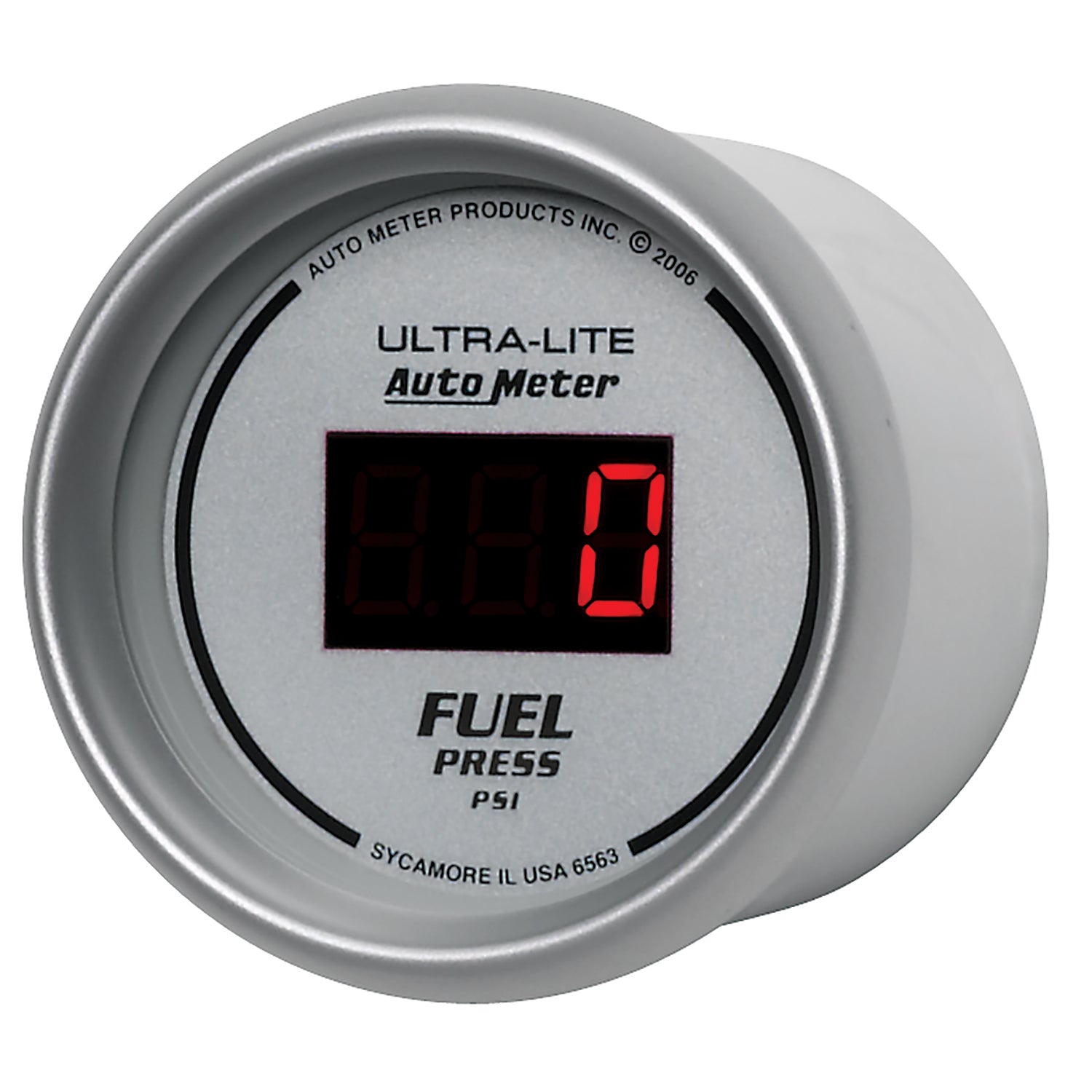 AutoMeter 6563 - GAUGE, FUEL PRESSURE, 2 1/16", 100PSI, DIGITAL, SILVER DIAL W/ RED LED 4