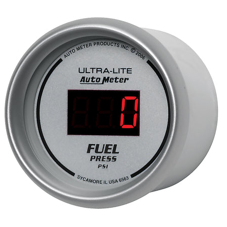 AutoMeter 6563 - GAUGE, FUEL PRESSURE, 2 1/16", 100PSI, DIGITAL, SILVER DIAL W/ RED LED 4