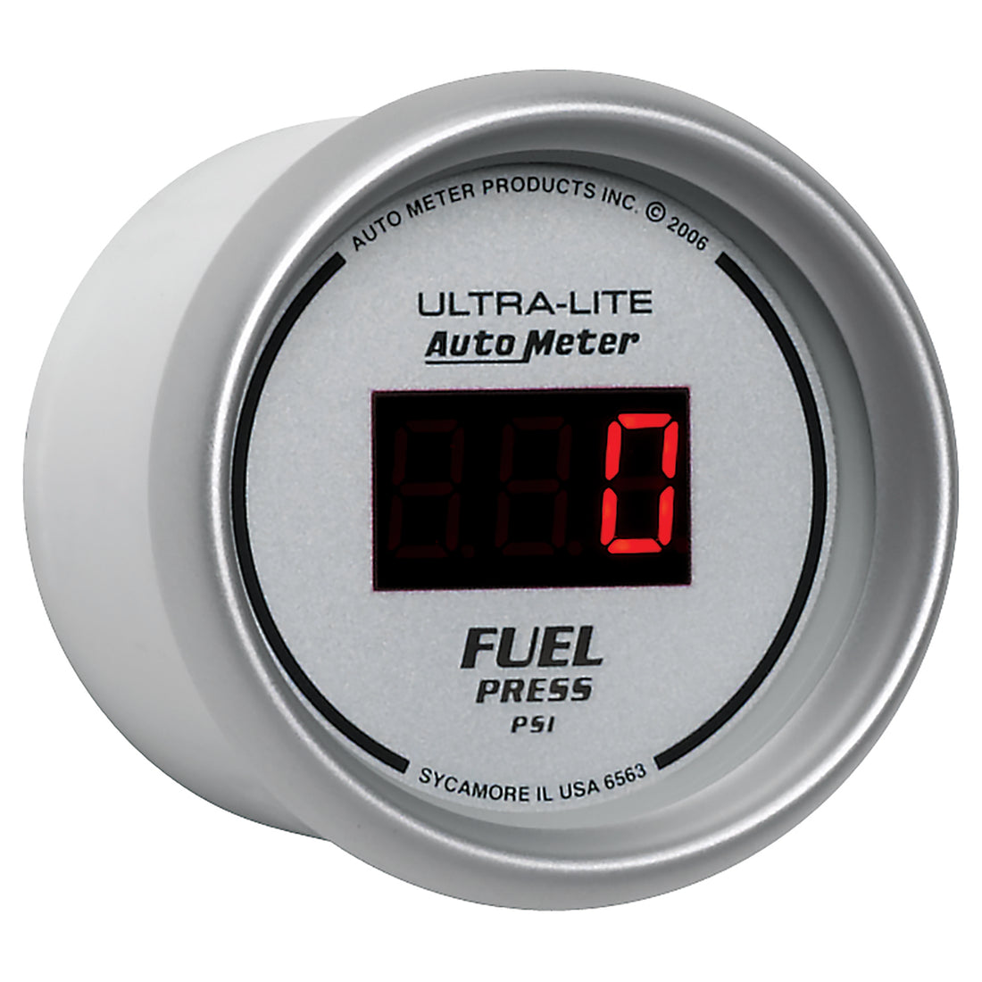 AutoMeter 6563 - GAUGE, FUEL PRESSURE, 2 1/16", 100PSI, DIGITAL, SILVER DIAL W/ RED LED 5
