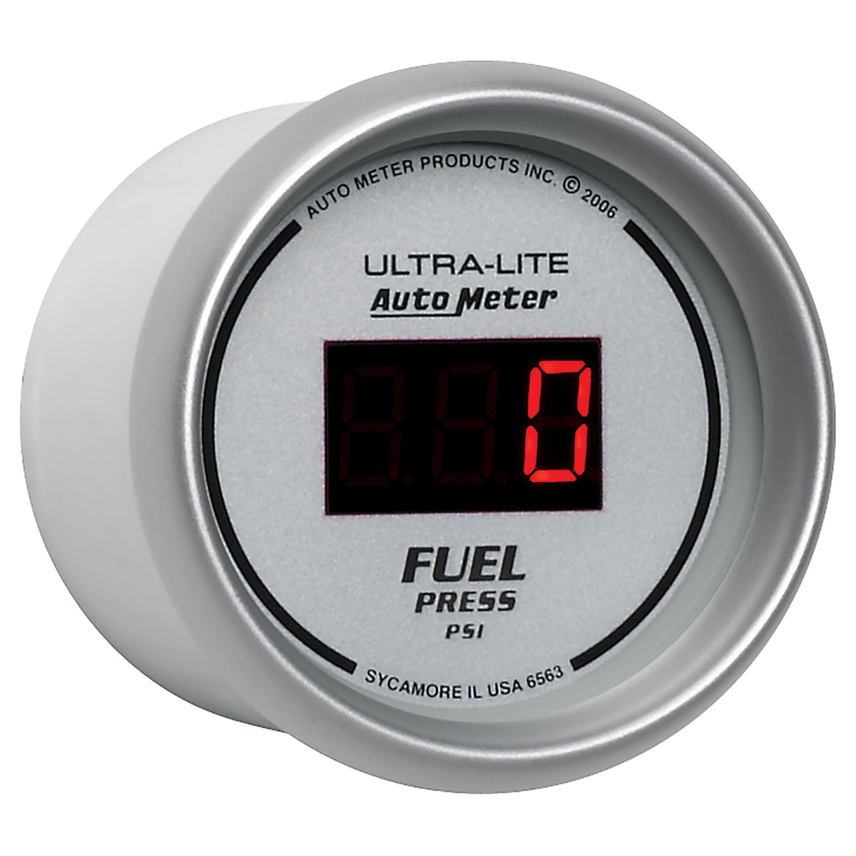 AutoMeter 6563 - GAUGE, FUEL PRESSURE, 2 1/16", 100PSI, DIGITAL, SILVER DIAL W/ RED LED 5
