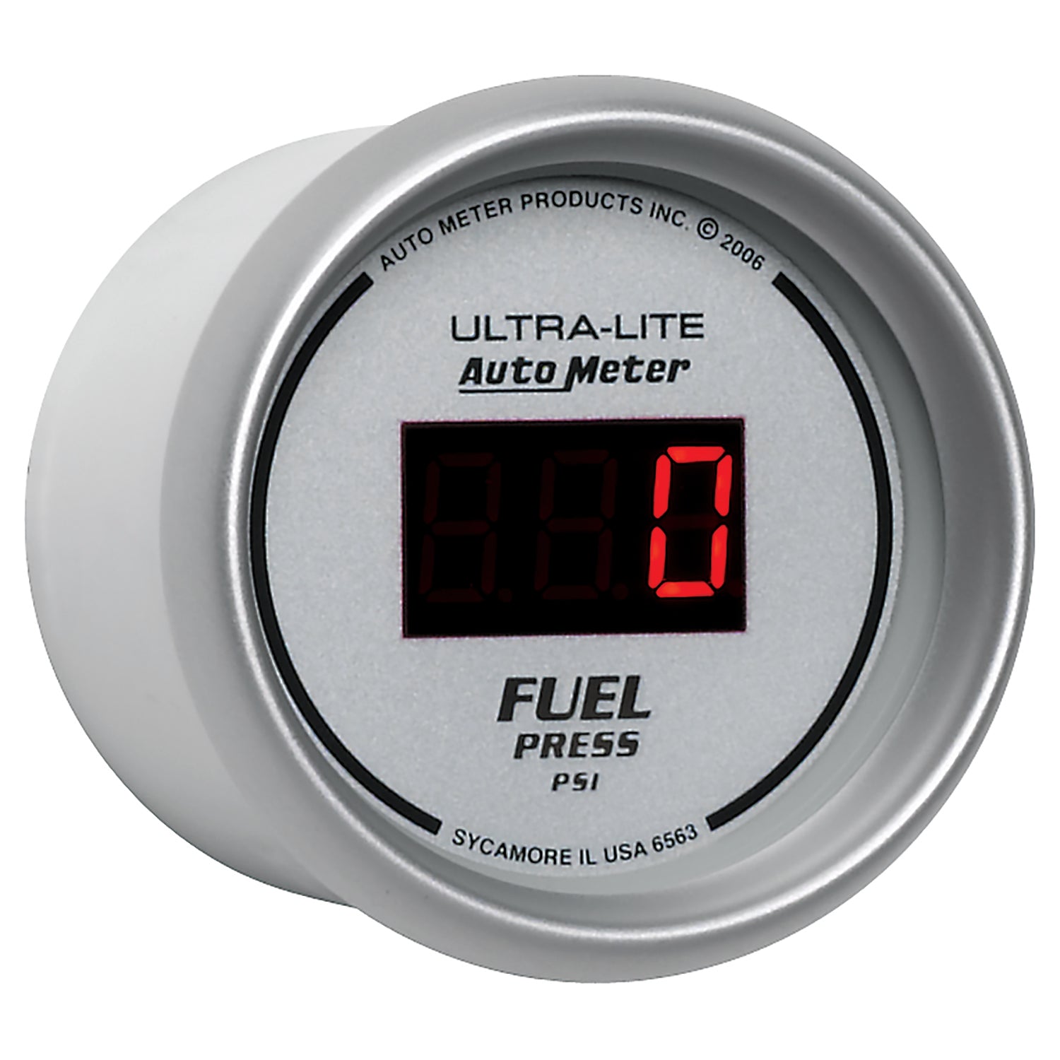 AutoMeter 6563 - GAUGE, FUEL PRESSURE, 2 1/16", 100PSI, DIGITAL, SILVER DIAL W/ RED LED 5