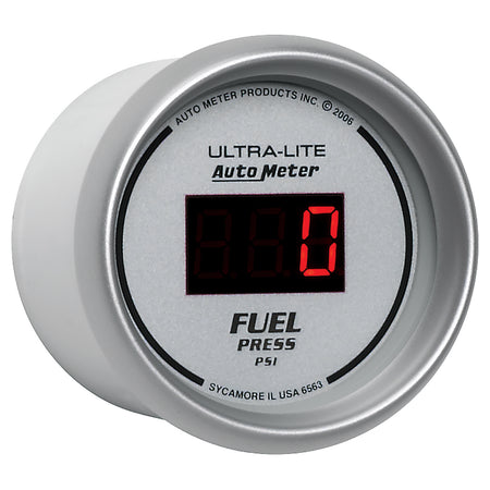 AutoMeter 6563 - GAUGE, FUEL PRESSURE, 2 1/16", 100PSI, DIGITAL, SILVER DIAL W/ RED LED 5