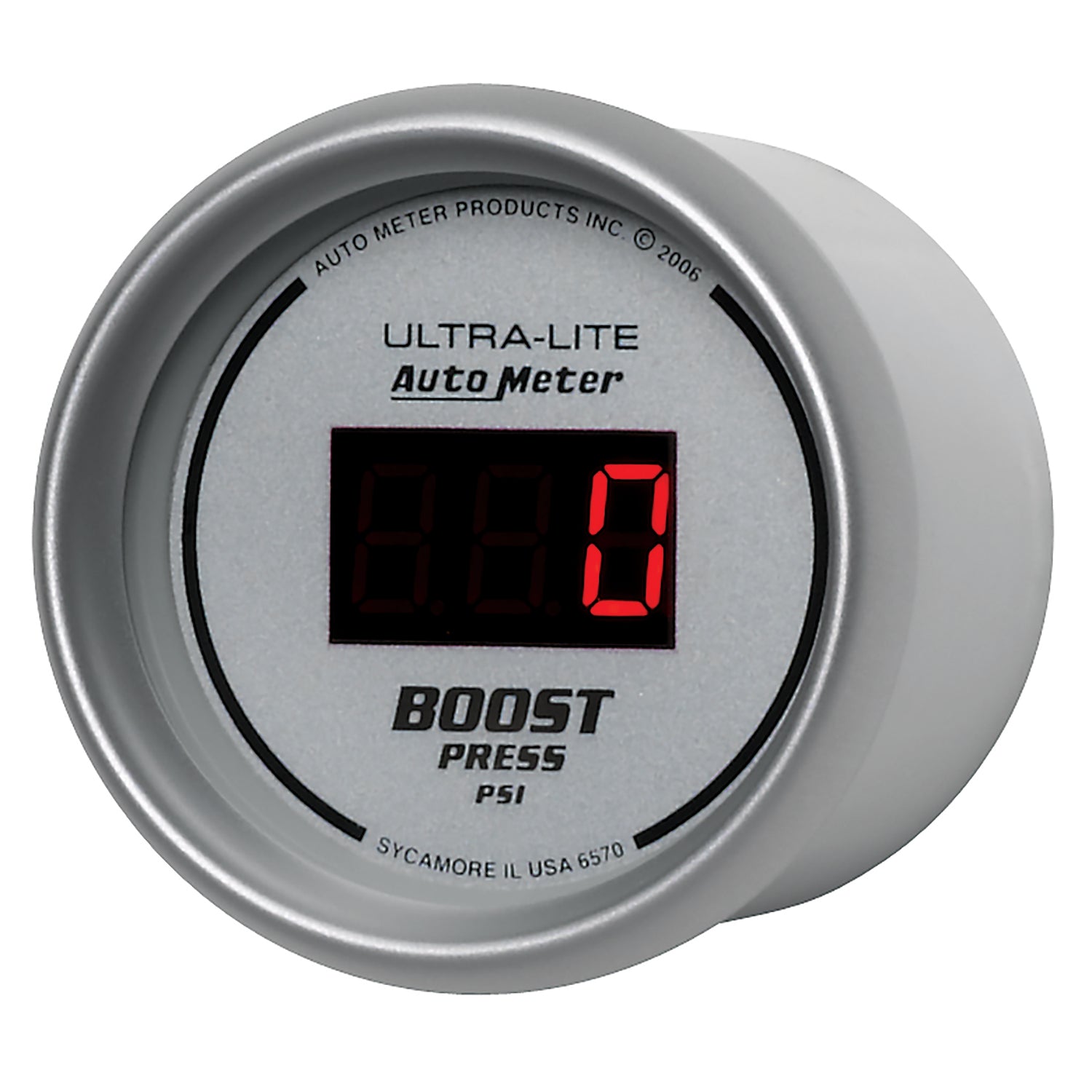 AutoMeter 6570 - GAUGE, BOOST, 2 1/16", 60PSI, DIGITAL, SILVER DIAL W/ RED LED 4