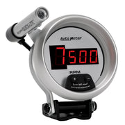 AutoMeter 6599 - GAUGE, TACH, 3 3/4", 10K RPM, PEDESTAL W/ QUICK-LITE,  DIGITAL, SLVR W/ RED LED 5