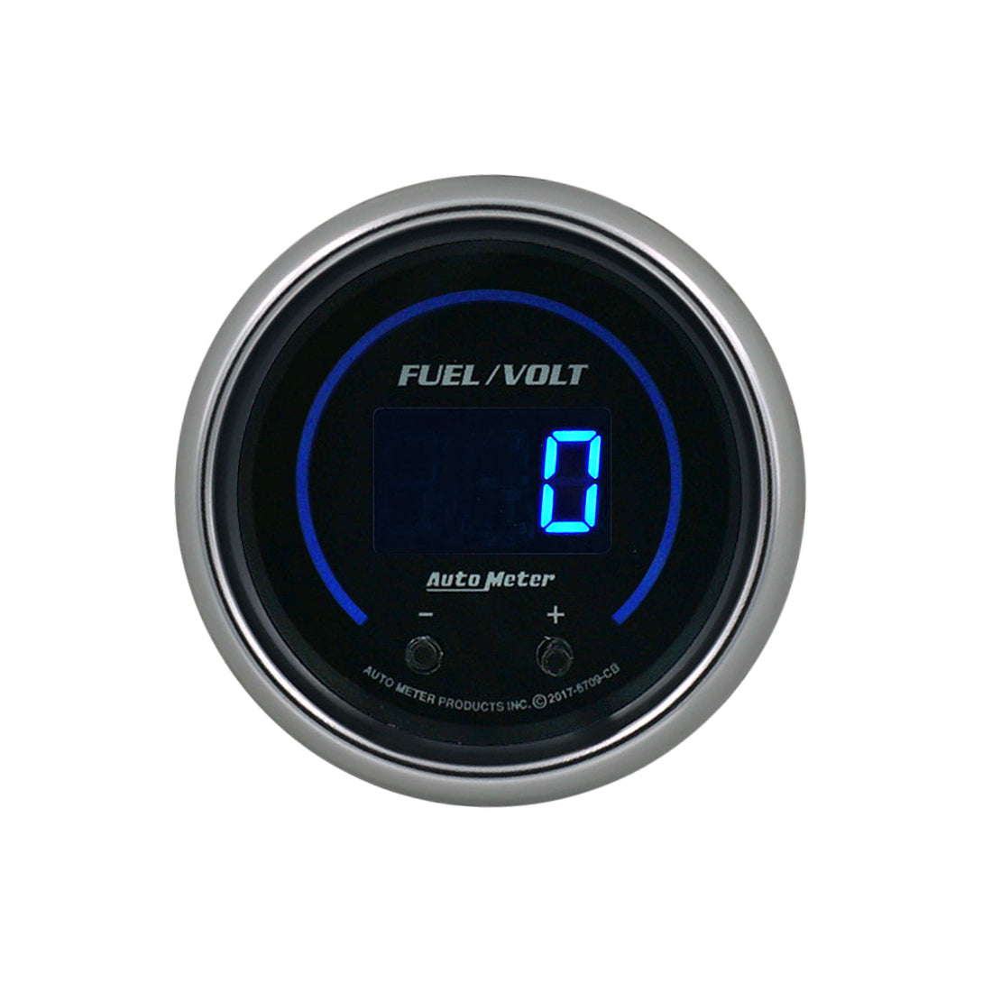 AutoMeter 6709-CB - GAUGE, FUEL/VOLT, 2 1/16" TWO CHANNEL, SELECTABLE, COBALT ELITE DIGITAL 4