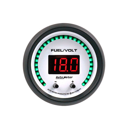 AutoMeter 6709-PH - GAUGE, FUEL/VOLT, 2 1/16" TWO CHANNEL, SELECTABLE, PHANTOM ELITE DIGITAL 3