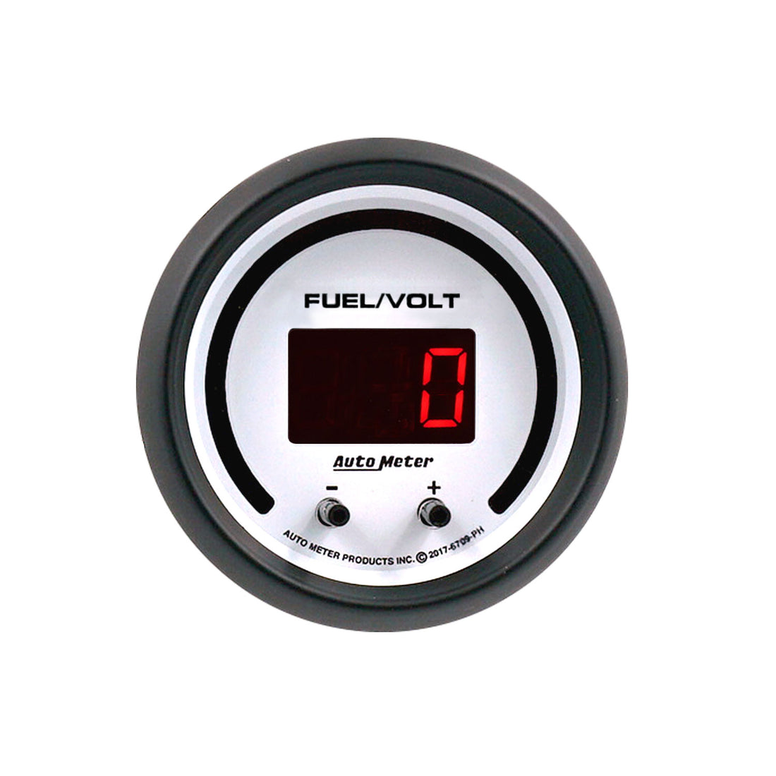 AutoMeter 6709-PH - GAUGE, FUEL/VOLT, 2 1/16" TWO CHANNEL, SELECTABLE, PHANTOM ELITE DIGITAL 4