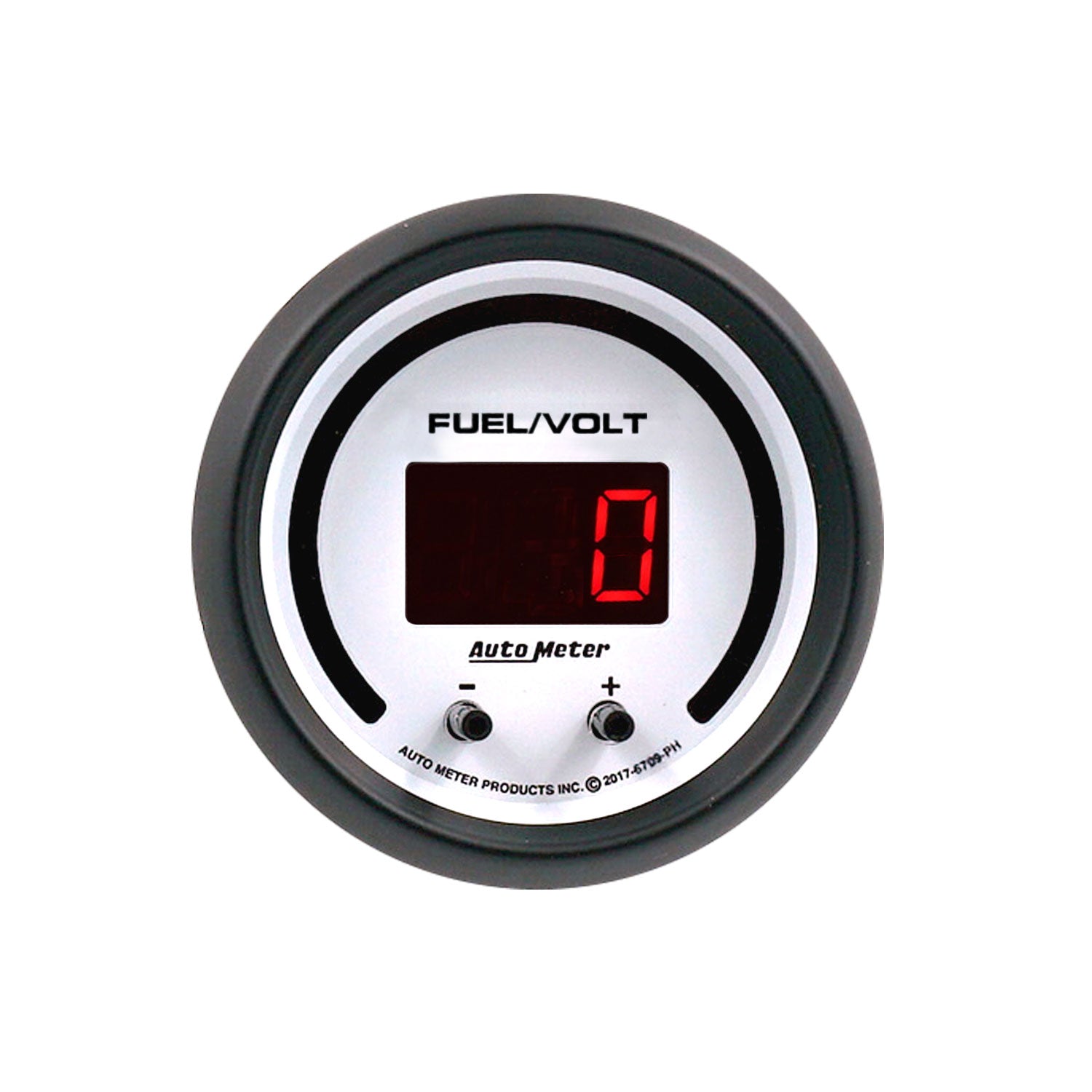 AutoMeter 6709-PH - GAUGE, FUEL/VOLT, 2 1/16" TWO CHANNEL, SELECTABLE, PHANTOM ELITE DIGITAL 4