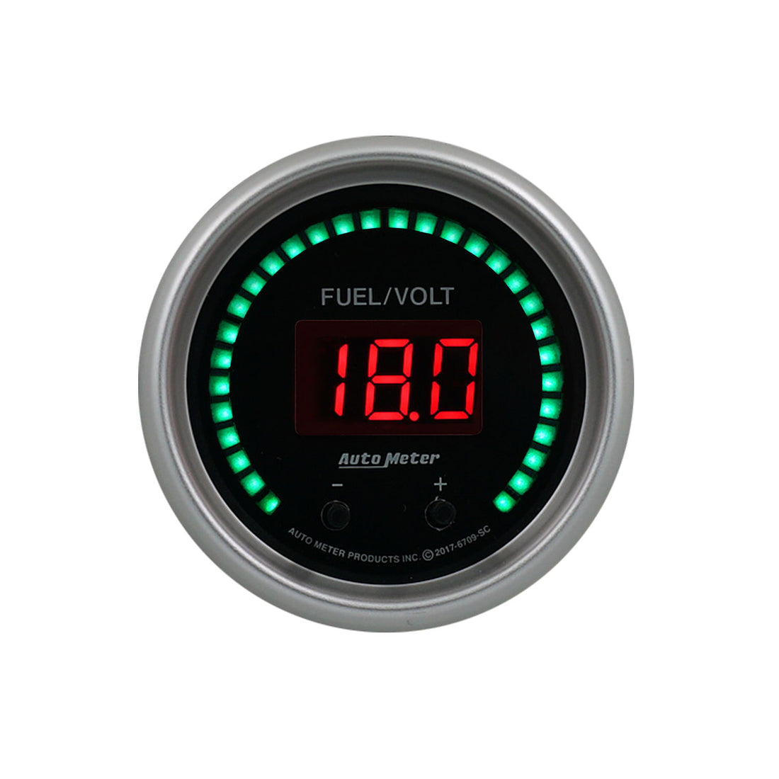 AutoMeter 6709-SC - GAUGE, FUEL/VOLT, 2 1/16" TWO CHANNEL, SELECTABLE, SPORT-COMP ELITE DIGITAL
