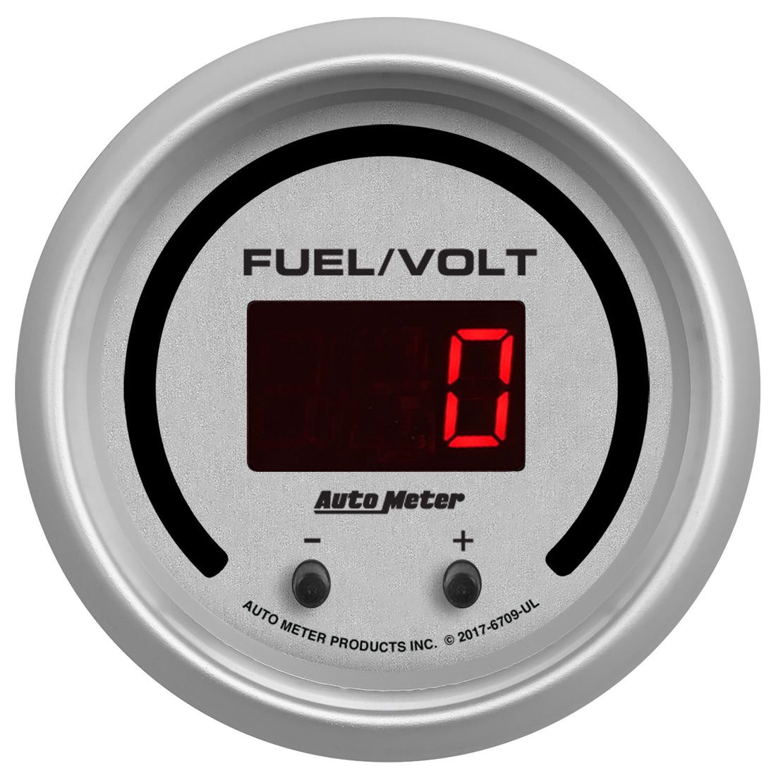 AutoMeter 6709-UL - GAUGE, FUEL/VOLT, 2 1/16" TWO CHANNEL, SELECTABLE, ULTRA-LITE ELITE DIGITAL