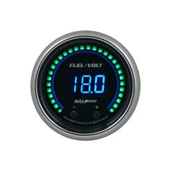 AutoMeter 6709-CB - GAUGE, FUEL/VOLT, 2 1/16" TWO CHANNEL, SELECTABLE, COBALT ELITE DIGITAL 5