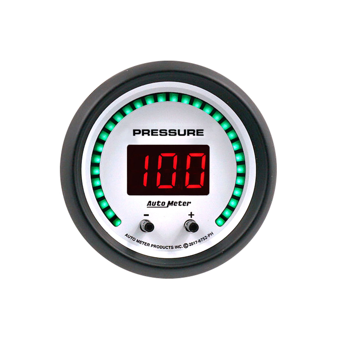 AutoMeter 6752-PH - GAUGE, PRESSURE, 2 1/16", TWO CHANNEL, SELECTABLE, PHANTOM ELITE DIGITAL 3