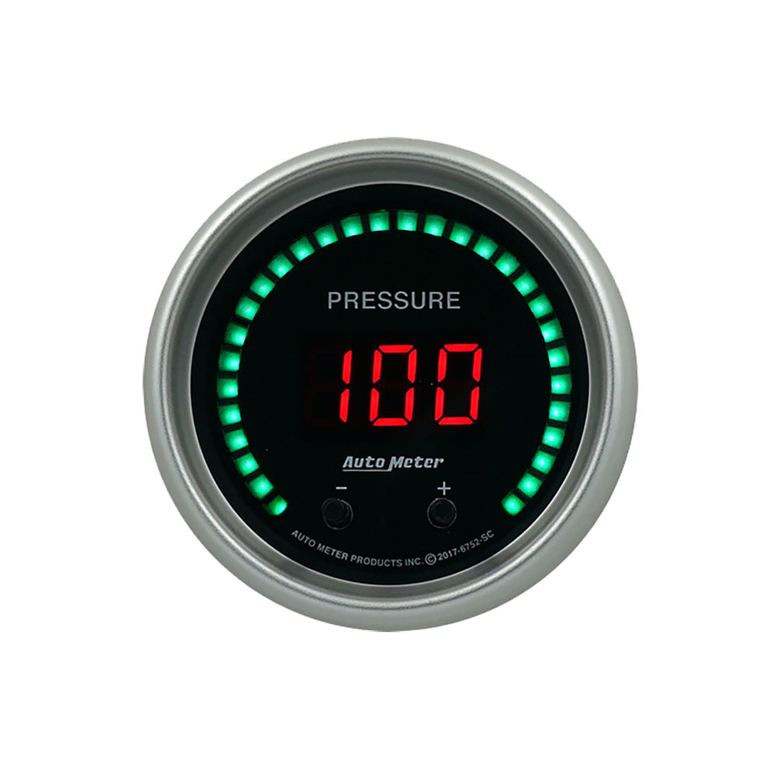 AutoMeter Body AutoMeter 6752-SC - GAUGE, PRESSURE, 2 1/16", TWO CHANNEL, SELECTABLE, SPORT-COMP ELITE DIGITAL