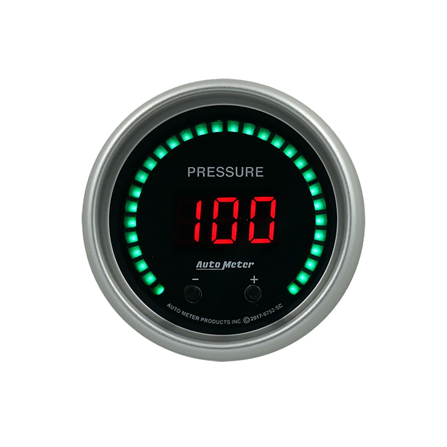 AutoMeter Body AutoMeter 6752-SC - GAUGE, PRESSURE, 2 1/16", TWO CHANNEL, SELECTABLE, SPORT-COMP ELITE DIGITAL