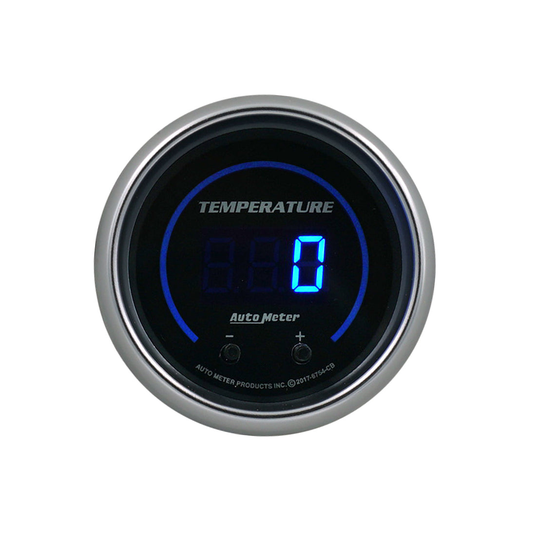AutoMeter 6754-CB - GAUGE, FLUID TEMPERATURE, 2 1/16", TWO CHANNEL, SELECTABLE, COBALT ELITE DIGITAL