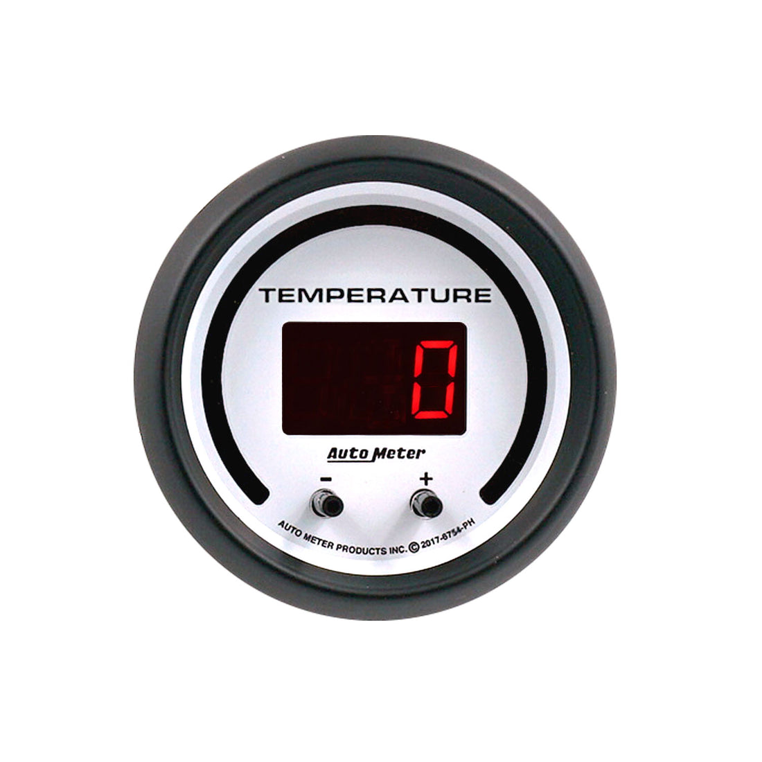 AutoMeter 6754-PH - GAUGE, FLUID TEMPERATURE, 2 1/16", 2 CHAN, SELECTABLE, PHANTOM ELITE DIGITAL