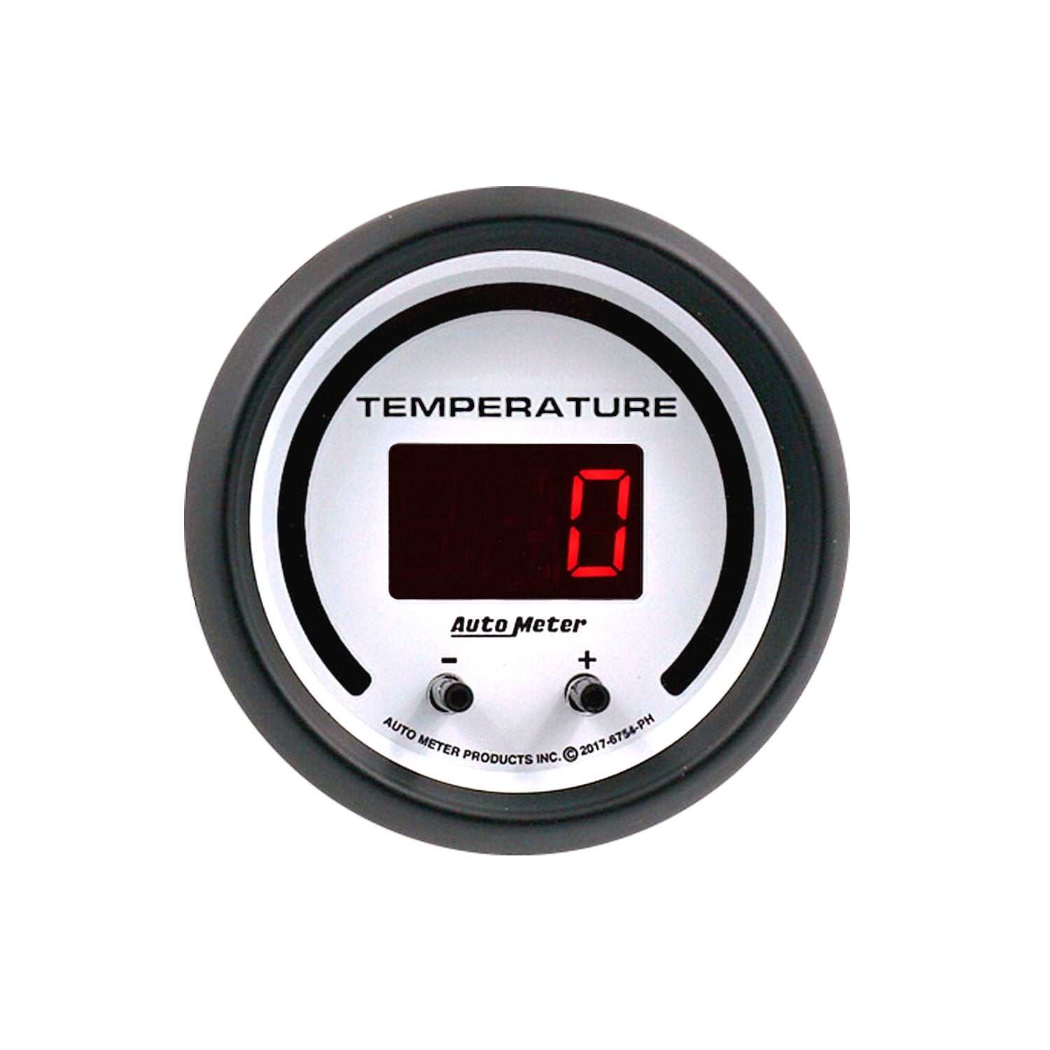 AutoMeter 6754-PH - GAUGE, FLUID TEMPERATURE, 2 1/16", 2 CHAN, SELECTABLE, PHANTOM ELITE DIGITAL