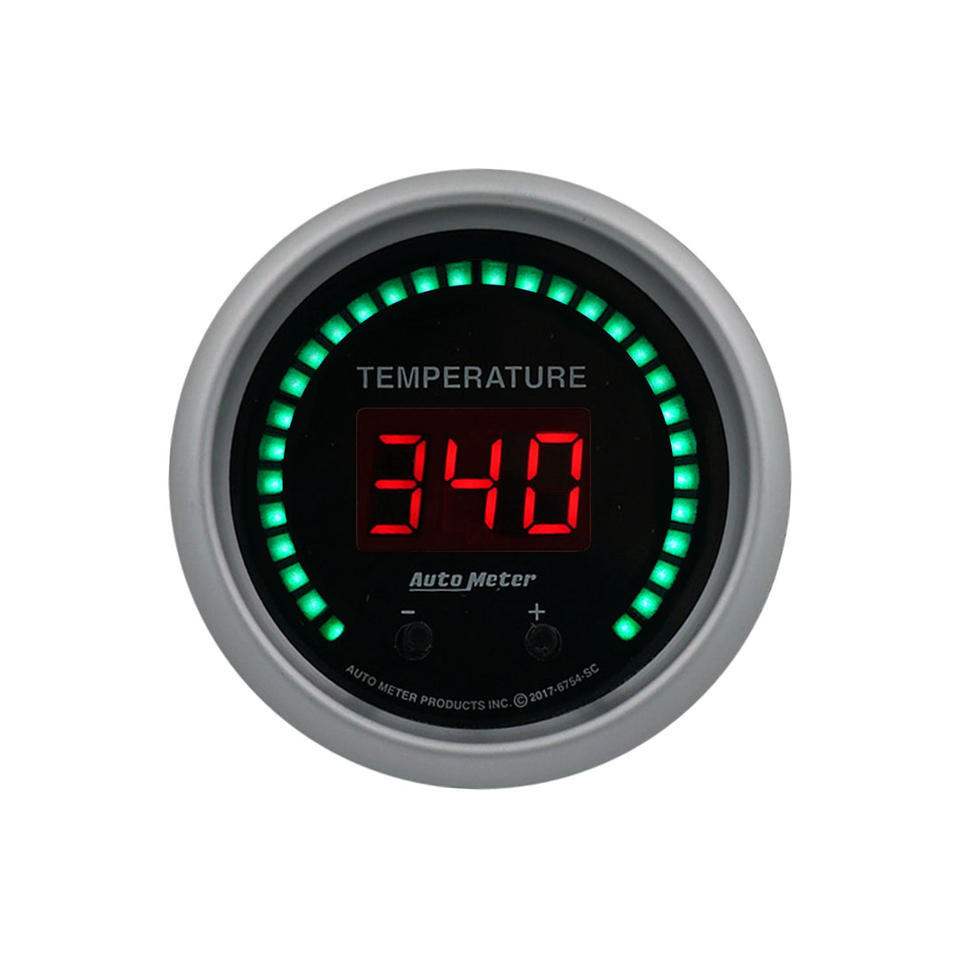 AutoMeter 6754-SC - GAUGE, FLUID TEMPERATURE, 2 1/16", 2 CHAN, SELECTABLE, SPORT-COMP ELITE DIGITAL 3