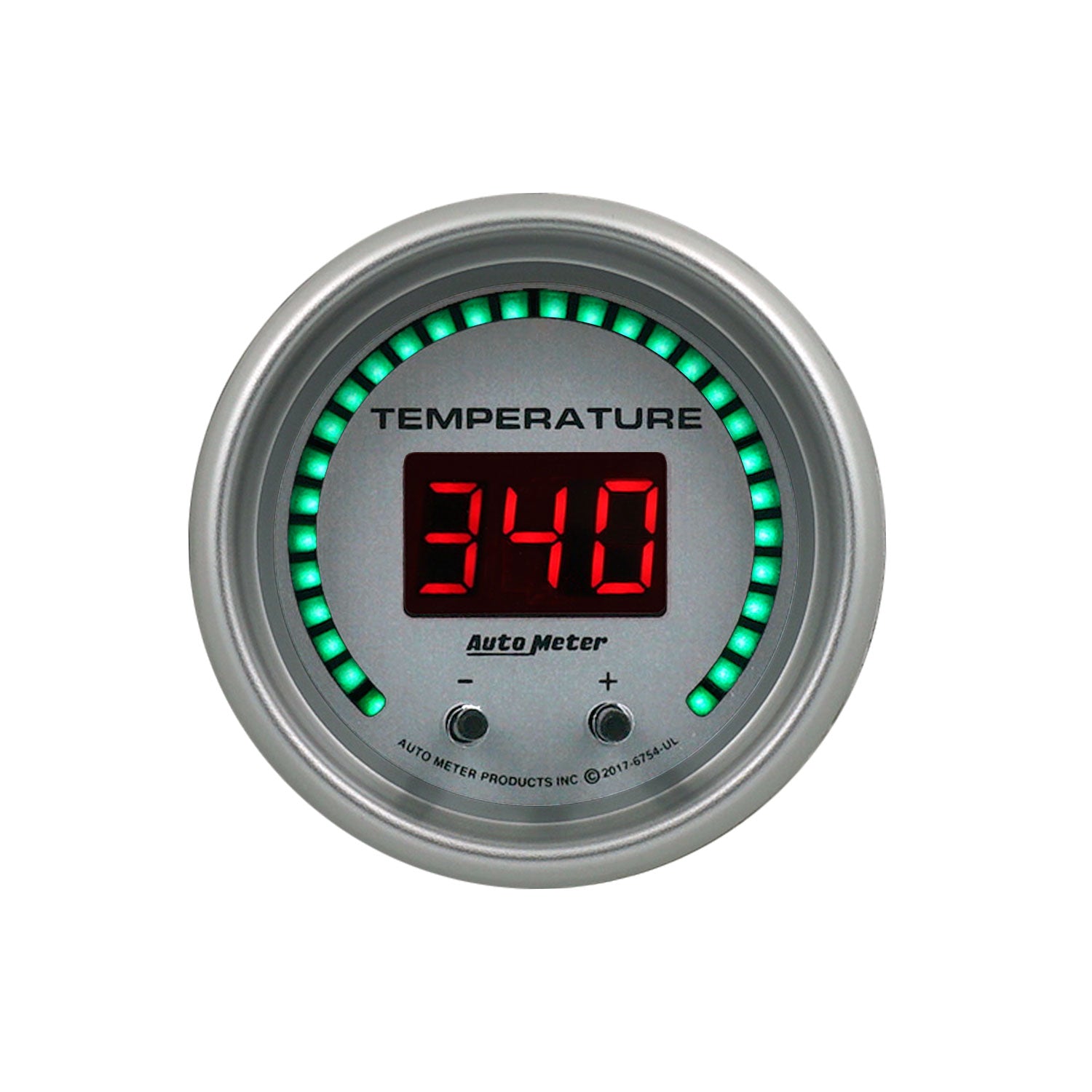 AutoMeter 6754-UL - GAUGE, FLUID TEMPERATURE, 2 1/16", 2 CHAN, SELECTABLE, ULTRA-LITE ELITE DIGITAL 3