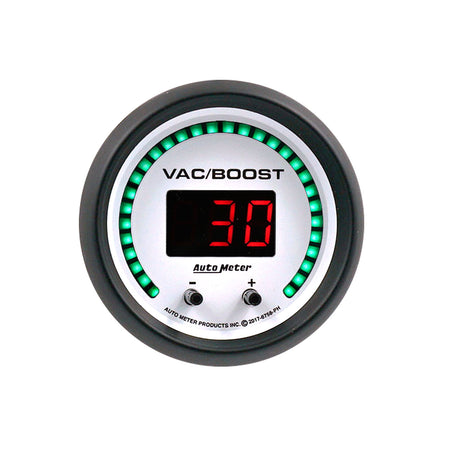 AutoMeter 6758-PH - GAUGE, VAC/BOOST, 2 1/16", TWO CHANNEL, SELECTABLE, PHANTOM ELITE DIGITAL 1